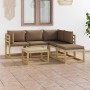 6-piece garden furniture set with taupe cushions by vidaXL, Garden sets - Ref: Foro24-3065184, Price: 353,55 €, Discount: %