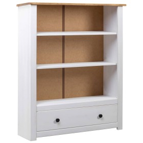 Librería de madera maciza pino estilo Panamá blanco 80x35x110 cm de vidaXL, Librerías y estanterías - Ref: Foro24-282669, Pre...