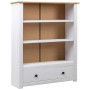 Librería de madera maciza pino estilo Panamá blanco 80x35x110 cm de vidaXL, Librerías y estanterías - Ref: Foro24-282669, Pre...