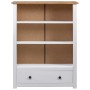 Librería de madera maciza pino estilo Panamá blanco 80x35x110 cm de vidaXL, Librerías y estanterías - Ref: Foro24-282669, Pre...