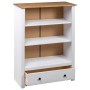 Librería de madera maciza pino estilo Panamá blanco 80x35x110 cm de vidaXL, Librerías y estanterías - Ref: Foro24-282669, Pre...