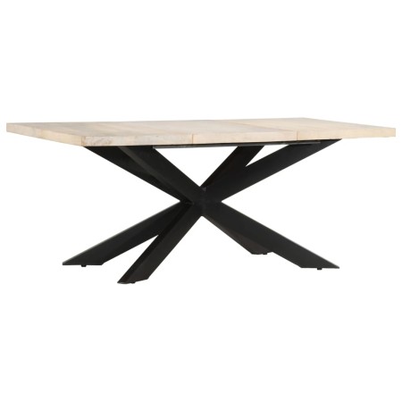 Solid bleached mango wood dining table 180x90x76 cm by vidaXL, Kitchen and dining tables - Ref: Foro24-285964, Price: 396,80 ...