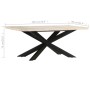 Solid bleached mango wood dining table 180x90x76 cm by vidaXL, Kitchen and dining tables - Ref: Foro24-285964, Price: 396,80 ...