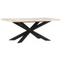 Solid bleached mango wood dining table 180x90x76 cm by vidaXL, Kitchen and dining tables - Ref: Foro24-285964, Price: 396,80 ...