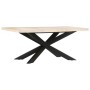 Solid bleached mango wood dining table 180x90x76 cm by vidaXL, Kitchen and dining tables - Ref: Foro24-285964, Price: 396,80 ...