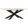 Solid bleached mango wood dining table 180x90x76 cm by vidaXL, Kitchen and dining tables - Ref: Foro24-285964, Price: 396,80 ...