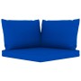 Garden furniture set 6 pieces with blue cushions by vidaXL, Garden sets - Ref: Foro24-3065245, Price: 405,83 €, Discount: %