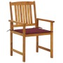 Garden chairs with cushions 4 units solid acacia wood by vidaXL, Garden chairs - Ref: Foro24-3061186, Price: 277,99 €, Discou...