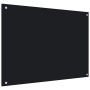 Protección salpicaduras cocina vidrio templado negro 80x60 cm de vidaXL, Herramientas y utensilios de cocina - Ref: Foro24-24...