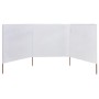 Paravientos de playa de 3 paneles de tela 400x120 cm blanco de vidaXL, Sombrillas - Ref: Foro24-44539, Precio: 34,33 €, Descu...