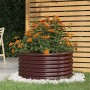 Brown powder coated steel planter 80x80x36 cm by vidaXL, Pots and planters - Ref: Foro24-318855, Price: 28,25 €, Discount: %