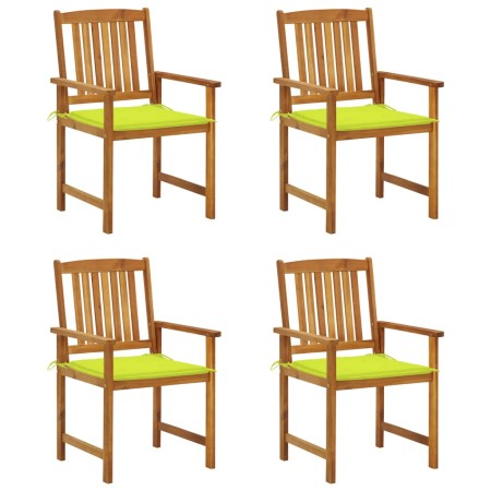 Garden chairs with cushions 4 units solid acacia wood by vidaXL, Garden chairs - Ref: Foro24-3061190, Price: 253,99 €, Discou...