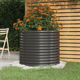 Steel planter with anthracite powder coating 80x80x68 cm by vidaXL, Pots and planters - Ref: Foro24-318861, Price: 66,99 €, D...