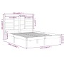 Estructura de cama madera maciza King marrón miel 150x200 cm de vidaXL, Camas y somieres - Ref: Foro24-3105803, Precio: 152,8...