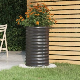 Steel planter with anthracite powder coating 40x40x68 cm by vidaXL, Pots and planters - Ref: Foro24-318851, Price: 52,25 €, D...