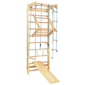 Indoor-Kletterspielplatz mit Holzringspalier von vidaXL, Schaukeln und Spielgeräte - Ref: Foro24-92335, Preis: 352,99 €, Raba...