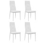 Sillas de comedor 4 unidades cuero sintético blanco de vidaXL, Sillas de comedor - Ref: Foro24-246190, Precio: 153,31 €, Desc...