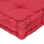 Burgundy cotton pallet cushion 120x40x7 cm by vidaXL, Cushions for chairs and sofas - Ref: Foro24-48683, Price: 59,91 €, Disc...