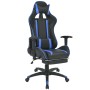 Silla de oficina racing reclinable con reposapiés azul de vidaXL, Sillas de oficina - Ref: Foro24-20166, Precio: 223,80 €, De...