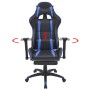 Silla de oficina racing reclinable con reposapiés azul de vidaXL, Sillas de oficina - Ref: Foro24-20166, Precio: 223,80 €, De...