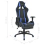 Silla de oficina racing reclinable con reposapiés azul de vidaXL, Sillas de oficina - Ref: Foro24-20166, Precio: 223,80 €, De...