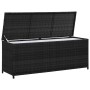 Black synthetic rattan garden storage box 150x50x60 cm by vidaXL, Outdoor storage boxes - Ref: Foro24-43134, Price: 178,26 €,...