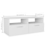 Mueble para televisión madera de ingeniería blanco 95x35x36 cm de vidaXL, Muebles TV - Ref: Foro24-244867, Precio: 68,78 €, D...