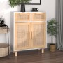 Sideboard aus massivem Kiefernholz und naturweißem Rattan, 60 x 30 x 75 cm von vidaXL, Sideboards - Ref: Foro24-345636, Preis...