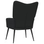 Sillón de relax con reposapiés tela negro de vidaXL, Sillones - Ref: Foro24-327958, Precio: 117,99 €, Descuento: %