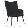 Relaxsessel mit Fußstütze aus schwarzem Stoff von vidaXL, Sessel - Ref: Foro24-327958, Preis: 118,42 €, Rabatt: %