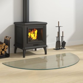 Glass plate for semicircular fireplace 1000x500 mm by vidaXL, Glass - Ref: Foro24-324117, Price: 43,58 €, Discount: %