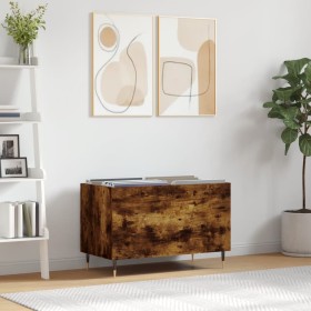 Smoked oak plywood disc cabinet 74.5x38x48 cm by vidaXL, CD and DVD storage - Ref: Foro24-831721, Price: 34,62 €, Discount: %