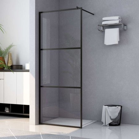 Accessible shower screen ESG transparent black glass 100x195cm by vidaXL, Shower walls and screens - Ref: Foro24-149150, Pric...