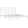 White solid wood bed frame Supe King 180x200 cm by vidaXL, Beds and slatted bases - Ref: Foro24-3105811, Price: 146,99 €, Dis...