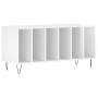 Mueble discos madera contrachapada blanco brillo 100x38x48 cm de vidaXL, Almacenamiento para CD y DVD - Ref: Foro24-831750, P...