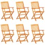 Folding garden dining set, 7 pieces made of solid acacia wood. by vidaXL, Garden sets - Ref: Foro24-43379, Price: 373,20 €, D...