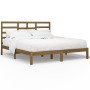 Estructura cama madera maciza marrón miel Super King 180x200 cm de vidaXL, Camas y somieres - Ref: Foro24-3105813, Precio: 18...