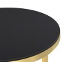 Mesa auxiliar vidrio templado negro y dorado 45 cm de vidaXL, Mesas auxiliares - Ref: Foro24-331662, Precio: 49,95 €, Descuen...