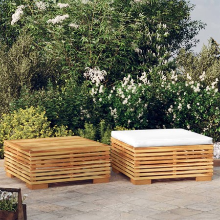 Garden furniture set 2 pieces solid teak wood by vidaXL, Modular outdoor sofas - Ref: Foro24-319169, Price: 266,99 €, Discoun...