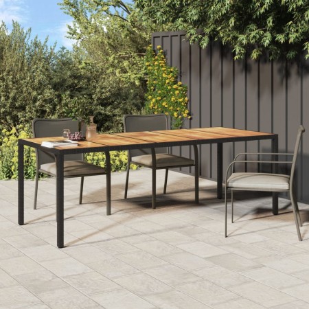 Black synthetic rattan garden table 250x100x75 cm by vidaXL, Garden tables - Ref: Foro24-316729, Price: 292,78 €, Discount: %