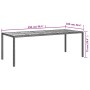 Black synthetic rattan garden table 250x100x75 cm by vidaXL, Garden tables - Ref: Foro24-316729, Price: 292,78 €, Discount: %