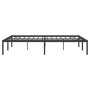 Black metal bed frame 140x190 cm by vidaXL, Beds and slatted bases - Ref: Foro24-350846, Price: 104,73 €, Discount: %