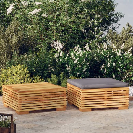 Gartenmöbel-Set 2-teilig aus massivem Teakholz von vidaXL, Modulare Sofas für den Außenbereich - Ref: Foro24-319170, Preis: 2...