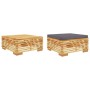 Gartenmöbel-Set 2-teilig aus massivem Teakholz von vidaXL, Modulare Sofas für den Außenbereich - Ref: Foro24-319170, Preis: 2...