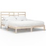 Solid wood bed frame 200x200 cm by vidaXL, Beds and slatted bases - Ref: Foro24-3105815, Price: 124,09 €, Discount: %