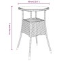 Gartentisch aus gehärtetem Glas und schwarzem synthetischem Rattan Ø60x75 cm von vidaXL, Gartentische - Ref: Foro24-310598, P...