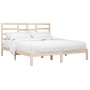 Solid wood bed frame 200x200 cm by vidaXL, Beds and slatted bases - Ref: Foro24-3105815, Price: 124,09 €, Discount: %