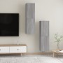 Muebles para TV de pared 2 uds gris Sonoma 30,5x30x110 cm de vidaXL, Muebles TV - Ref: Foro24-826679, Precio: 82,38 €, Descue...