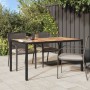 Gartentisch Akazienholz schwarz synthetisches Rattan 150x90x75 cm von vidaXL, Gartentische - Ref: Foro24-316720, Preis: 158,6...