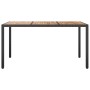 Garden table acacia wood black synthetic rattan 150x90x75 cm by vidaXL, Garden tables - Ref: Foro24-316720, Price: 170,07 €, ...